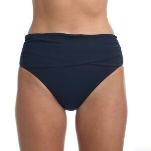 NWT La Blanca Island Goddess Mid-Waist Sash Band Bottom in Indigo Size 8